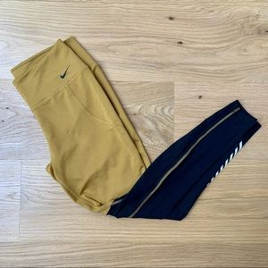 Nike Mustard Legging with mesh